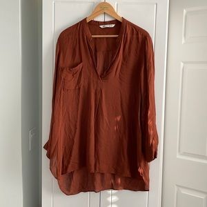 Zara loose brown top